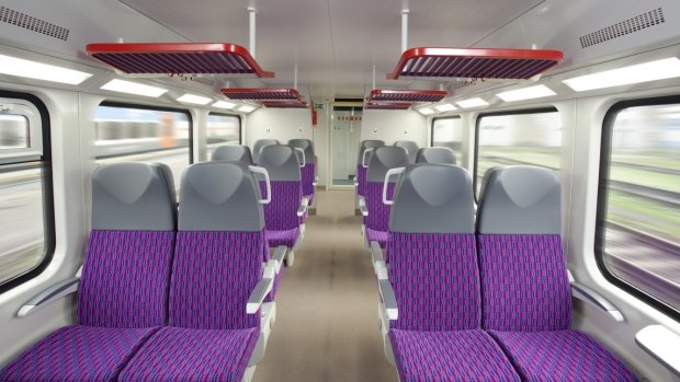The interior of the NSW intercity trains will be similar to this example.