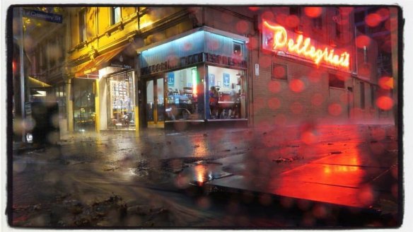 Rainy Melbourne, Pellegrini's, Bourke Street
