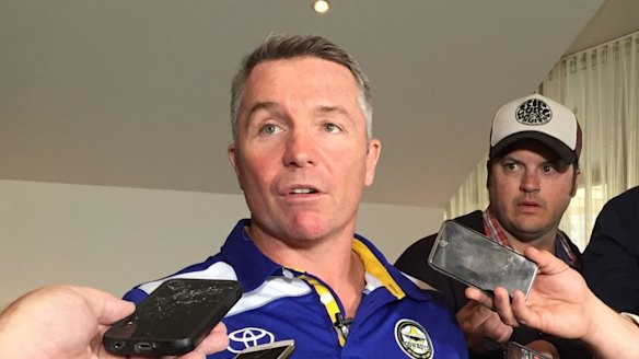 Paul Green speaking to media ahead of the club's NRL qualifying final v Broncos.