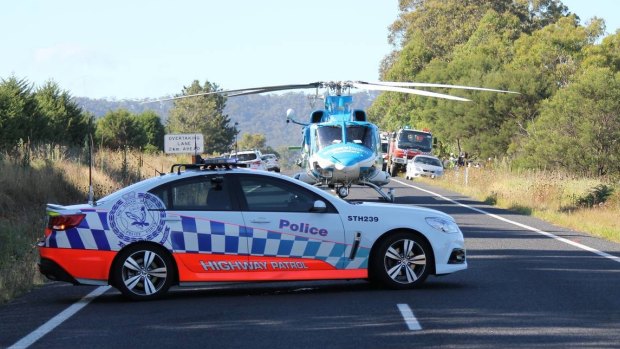 The Snowy Hydro SouthCare Helicopter transferred the man to the Canberra Hospital in a critical condition.