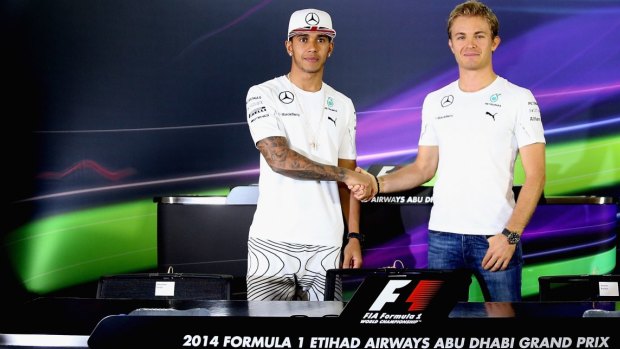 Duel for the title: Mercedes teammates Lewis Hamilton and Nico Rosberg.