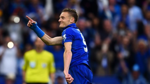 On the move: Reports have linked Jamie Vardy to Arsenal.