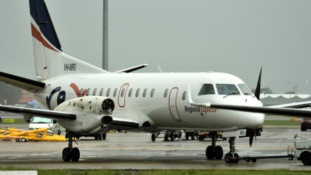 A propeller sheared off the Regional Express Saab 340 in mid-air last month.