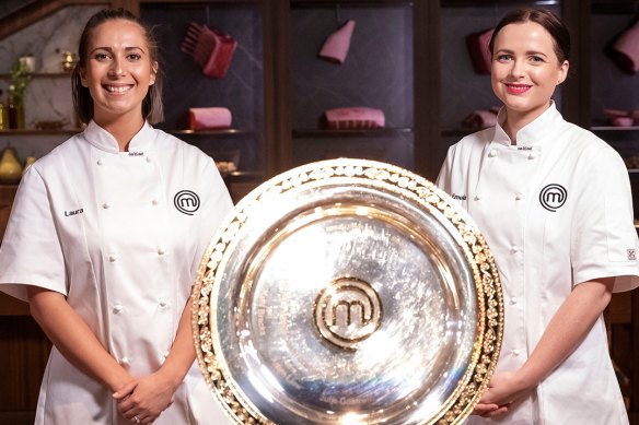 MasterChef Australia grand final with Emelia Jackson and Laura Sharrad.