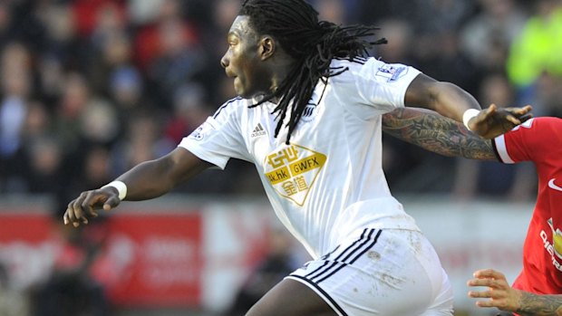 Swansea's Bafetimbi Gomis has a history of fainting on the field.