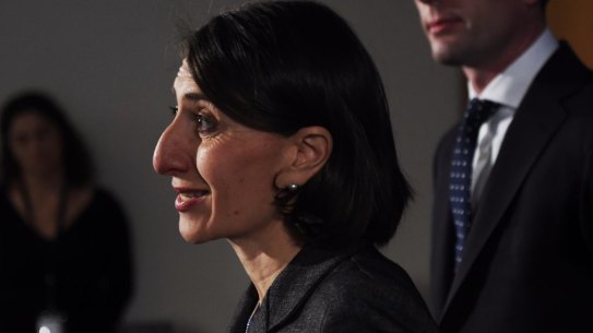 The Premier Gladys Berejiklian will have responsibility for a list of UrbanGrowth projects. The Minister for Planning and Housing Anthony Roberts (right) has responsibility for Landcom.