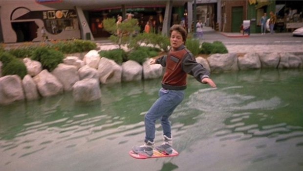 Marty McFly's hoverboard. The one's being sold don't work anything like this.