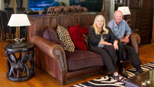 National Zoo and Aquarium owners Richard and Maureen Tindale at Jamala Wildlife Lodge.