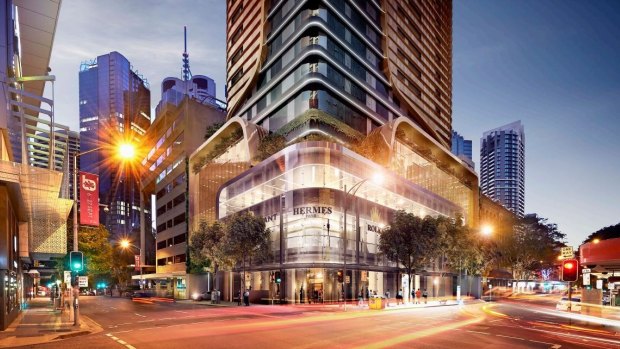 An artists' impression of Aria Property Group's proposed 274-metre tower at 155 Edward Street, Brisbane.