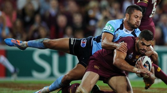 Wants him back: Greg Inglis has said he would like to see State of Origin rival Jarryd Hayne back in the NRL after the Olympics.
