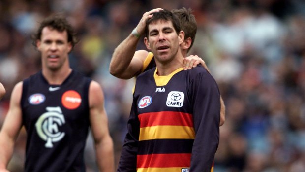 Darren Jarman after kicking what was the last goal of his career in 2001.
