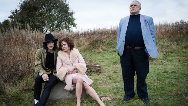 Joseph Fiennes as Michael Jackson, Stockard Channing as Elizabeth Taylor and Brian Cox as Marlon Brando in in Sky Arts' upcoming series, <i>Urban Myths</i>.