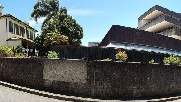 The Victorian Bidura House on the left with the remand centre on the right.