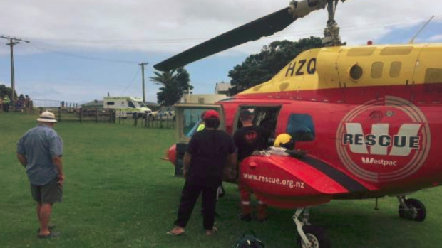 Mike Bell was flown from his remote west-coast farm to hospital by the Westpac Rescue Helicopter.