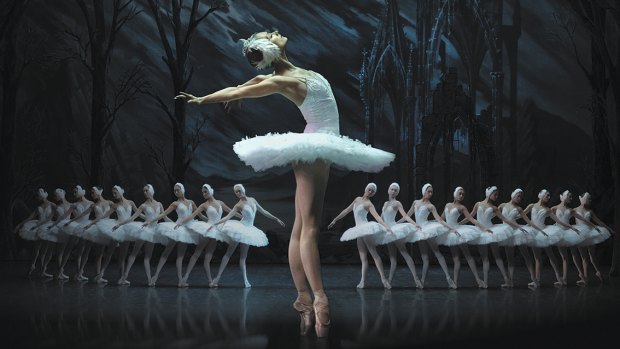 On stage: Kolesnikova performing in St Petersburg Ballet Theatre's Swan Lake.
