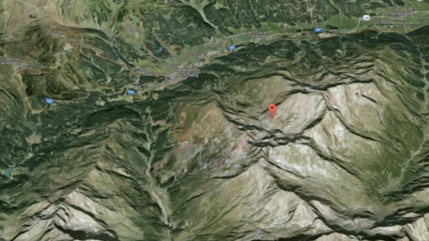 The Australians were snowboarding in this area of Landeck, Tyrol, when the avalanche hit.