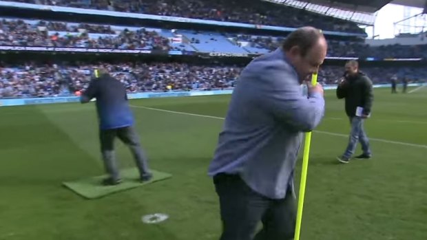 Spin City: English Premier League champions Manchester City get in on the fun.