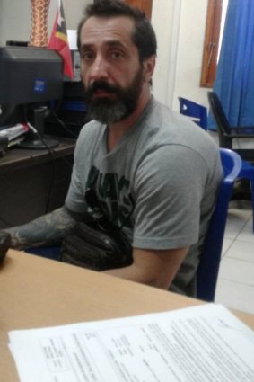 Bulgarian Dimitar Nikolev Iliev after being arrested in East Timor. 