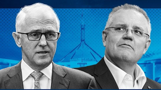 Treasurer Scott Morrison (right) is promising more money in more workers' pockets if voters back Malcolm Turnbull.