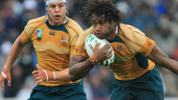 Wallaby gold: Lote Tuqiri on the run during the 2007 World Cup.