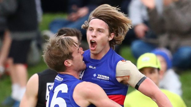 Mature-age draft prospects Mitch Hannan has helped spark Footscray's season, and will be one to watch for AFL recruiters.