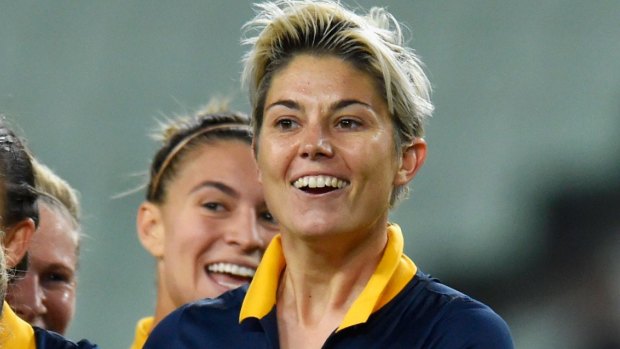Michelle Heyman celebrated her 27th birthday with a spot in the Matildas Olympic squad.