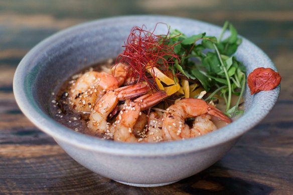 Prawn ramen at the new Wabi Sabi.