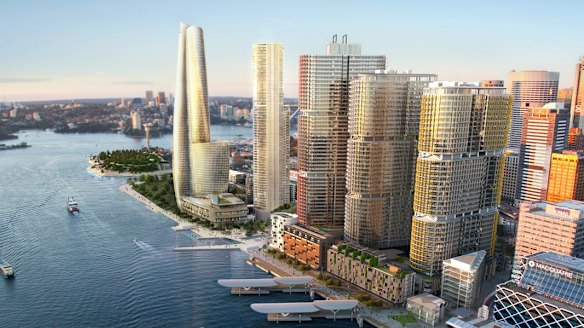 An artist's impression of the Barangaroo development. 