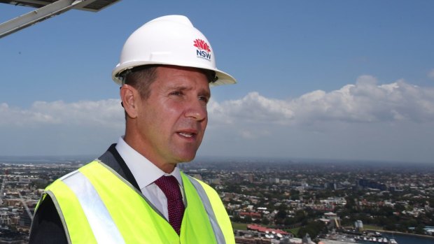 Baird the builder: NSW Premier Mike Baird has been busy with infrastructure projects.
