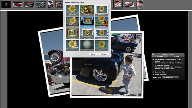 Show and tell: In iPhoto the starting point is to create a new album and to populate it with the photos for the show.