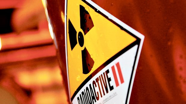 A passer-by apparently found the radioactive material and reported it to authorities.