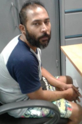 Bali escapee Sayed Mohammed Said after being arrested in East Timor.