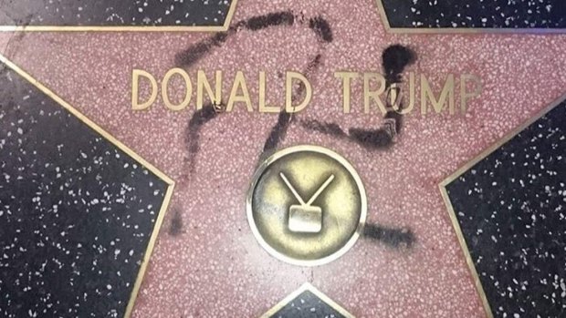 Earlier this year, the star was painted over with a swastika.