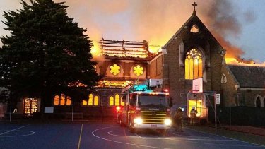 Reader Garry Furlong took this picture of the fire at the historic St James Church.