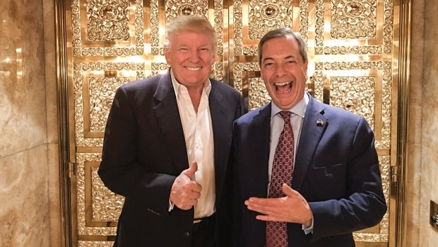 Nigel Farage visited Donald Trump in New York after the 2016 election.
