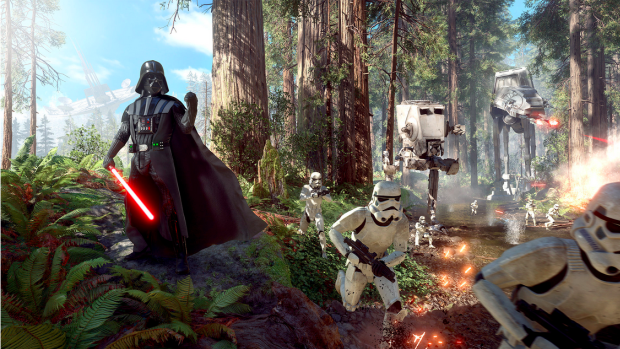 A promotional poster for Star Wars Battlefront.