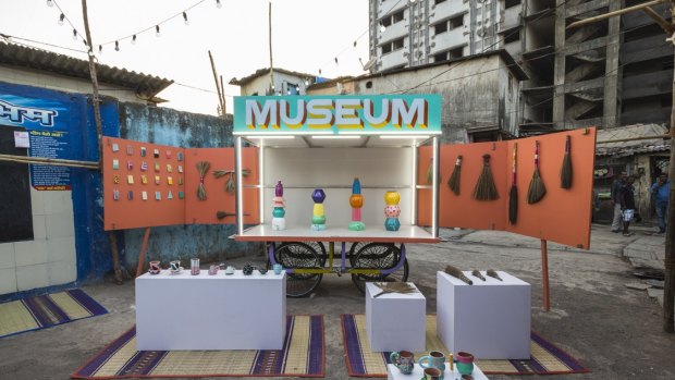 The Daravi mobile museum launched by Spanish artists Jorge Manes Rubio and Amanda Pinatih on Friday. 