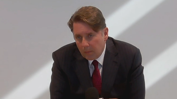 Former Star CEO Matt Bekier at the NSW casino inquiry.