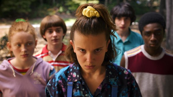 A scene from Stranger Things, which has been a hit for Netflix.