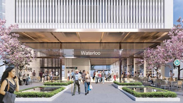 The government plans to build four tower blocks above the underground Waterloo metro station. 