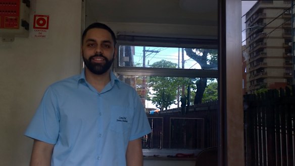 Jose Claudio Dias Jnr grew up in a crooked building where he now works. He is also studying civil engineering.