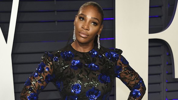 Serena Williams arrives at the Vanity Fair Oscar Party.