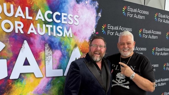 Shane Jacobson and Mick Gatto at the Equal Access for Autism Gala.