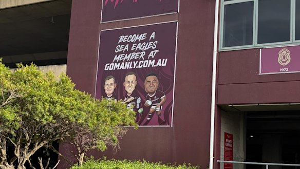 Daly Cherry-Evans promotional sign outside Manly Leagues Club.