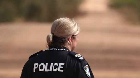 Police near the remote property in Wieambilla, Queensland, where two officers were fatally ambushed.