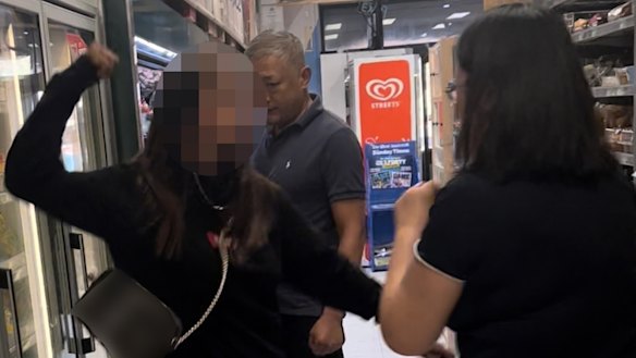 The altercation in the Ashfield IGA in January 2023.