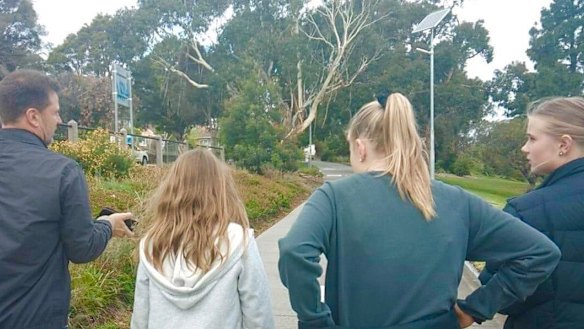 Nick with his two teenagers and twins conceived as a result of his sperm donation in 1996.