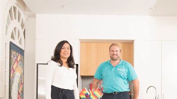 Sabrina Bethunin and Quirin Schwaighofer are the owners of Airbnb management startup MadeComfy. Mr Schwaighofer said the management  