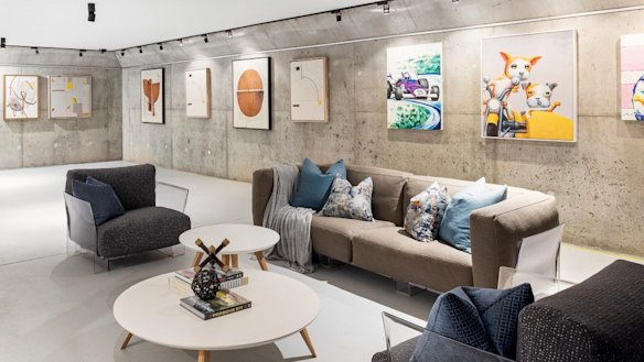 There is an art gallery under the home.