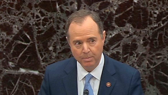House impeachment manager Adam Schiff announces the charges against President Donald Trump.